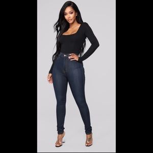 Fashion Nova High Waisted Jeans 1X NEW
